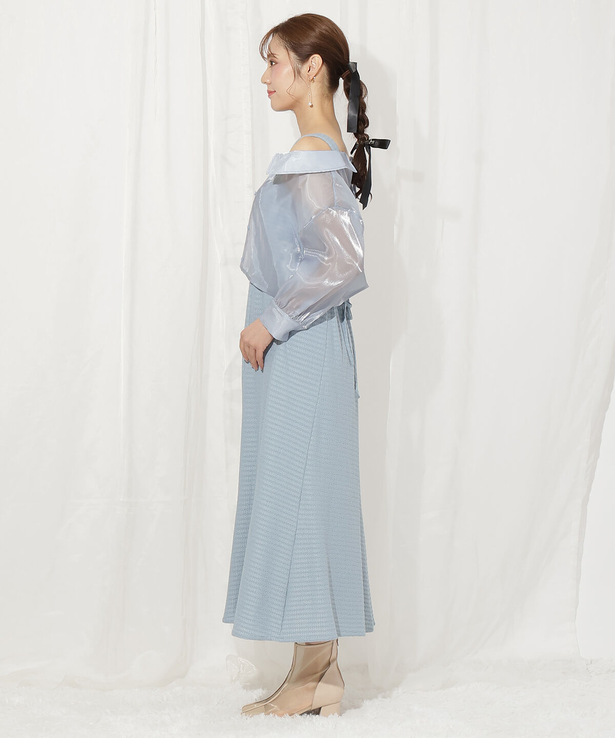 WILLSELECTION「シアーブラウス&times;カットソーマーメイドワンピース」|ワンピース|