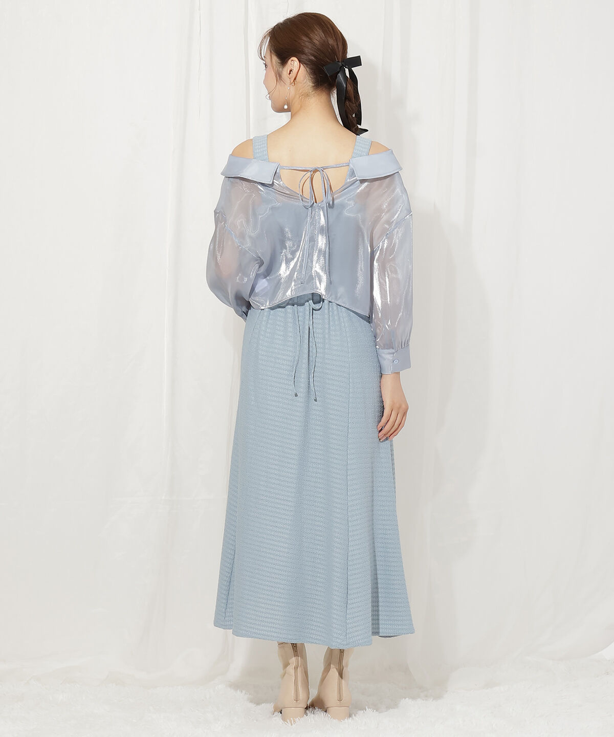 WILLSELECTION「シアーブラウス&times;カットソーマーメイドワンピース」|ワンピース|