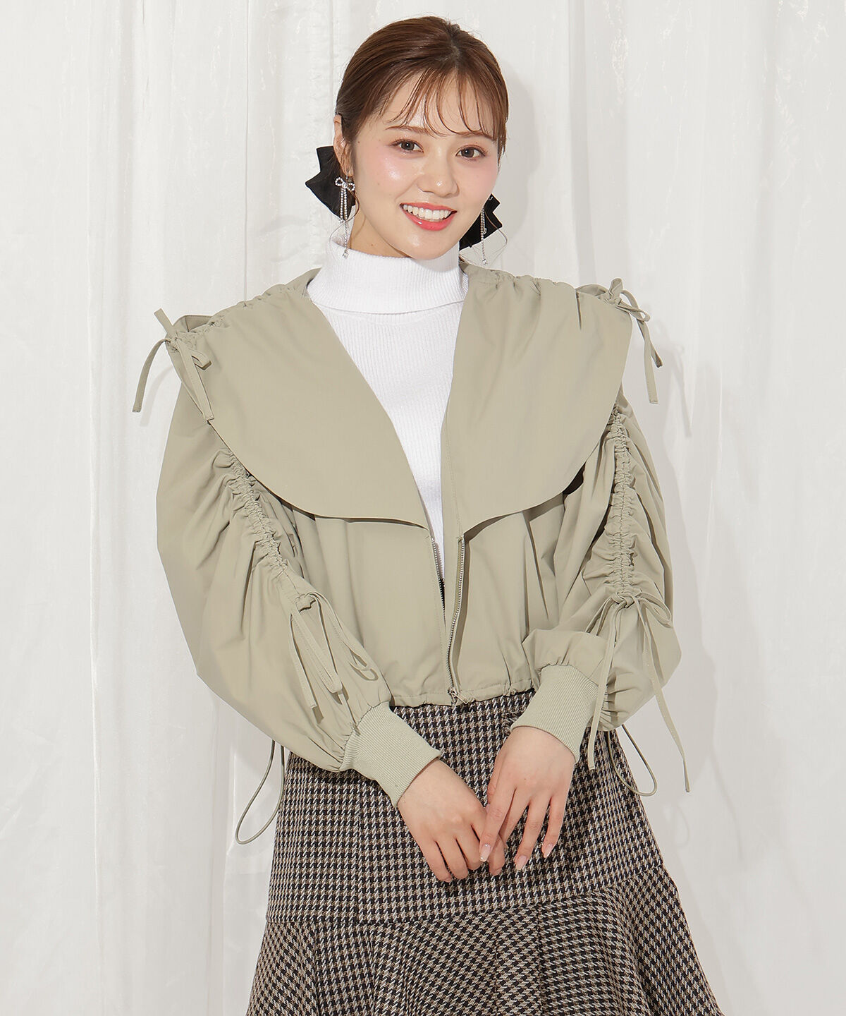 WILLSELECTION「ハートカラーギャザーブルゾン」|ブルゾン・スタジャン|