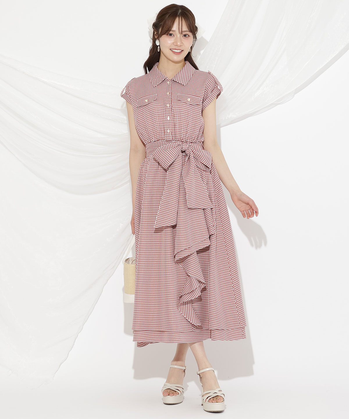 WILLSELECTION「ラッフルシャツワンピース」|ワンピース|