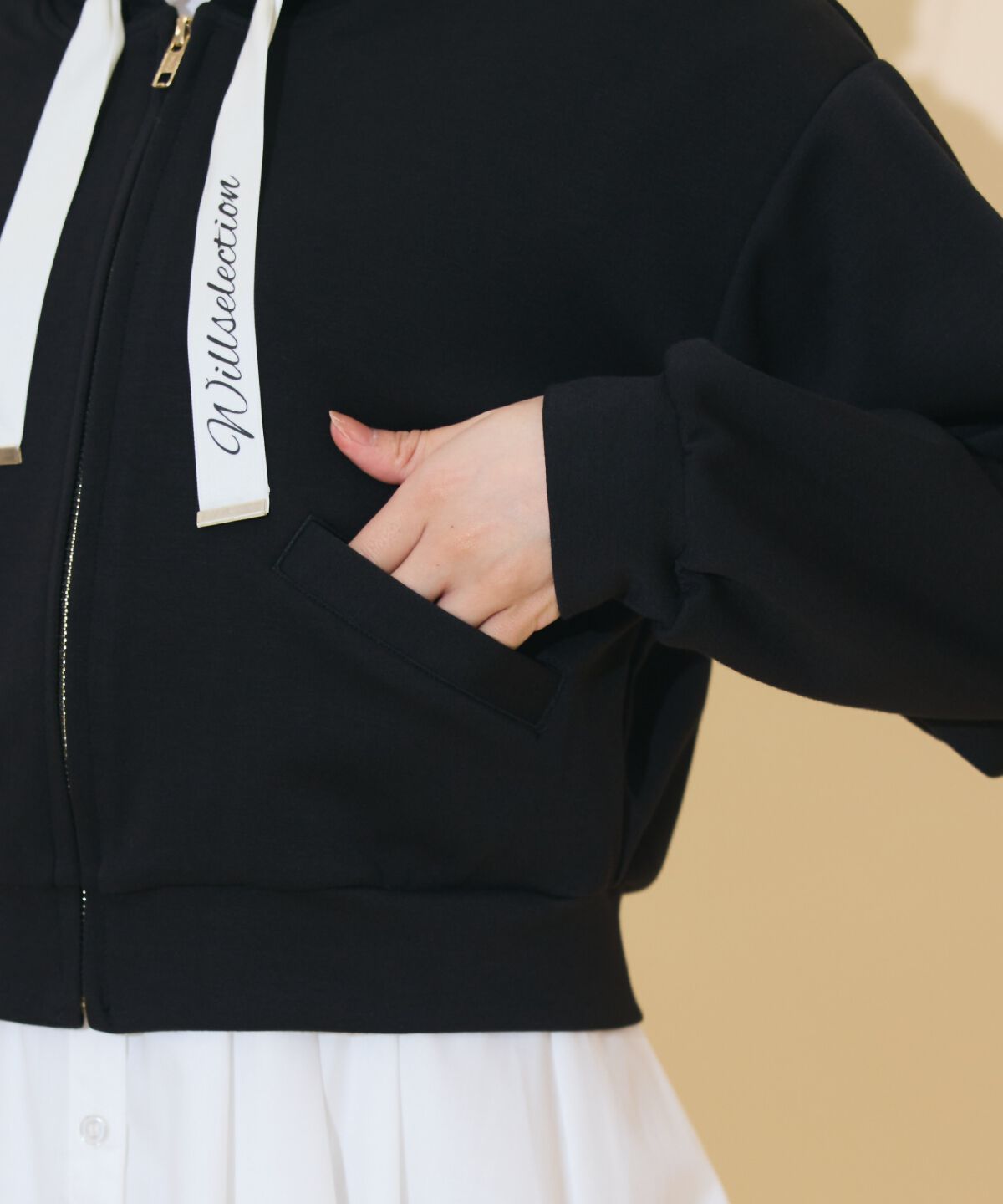 WILLSELECTION「ロゴテープパーカー」|パーカー|