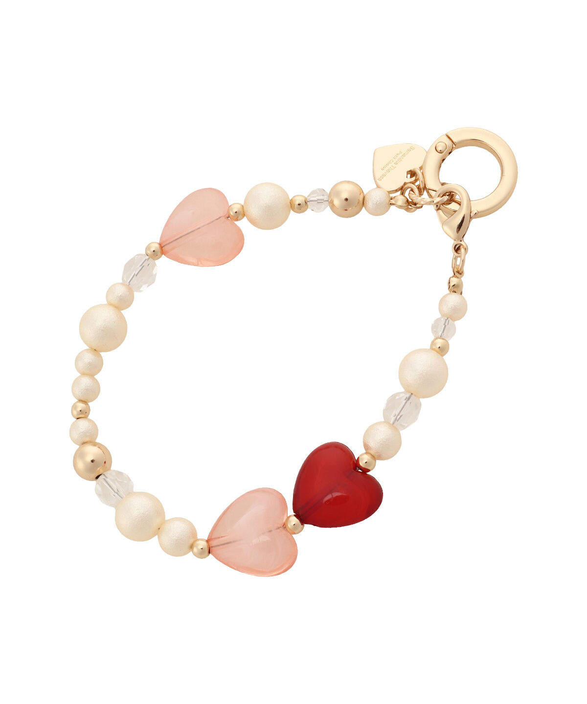 Samantha Thavasa Petit Choice「パールハート ストラップチャーム」|チャーム・キーホルダー|ピンク