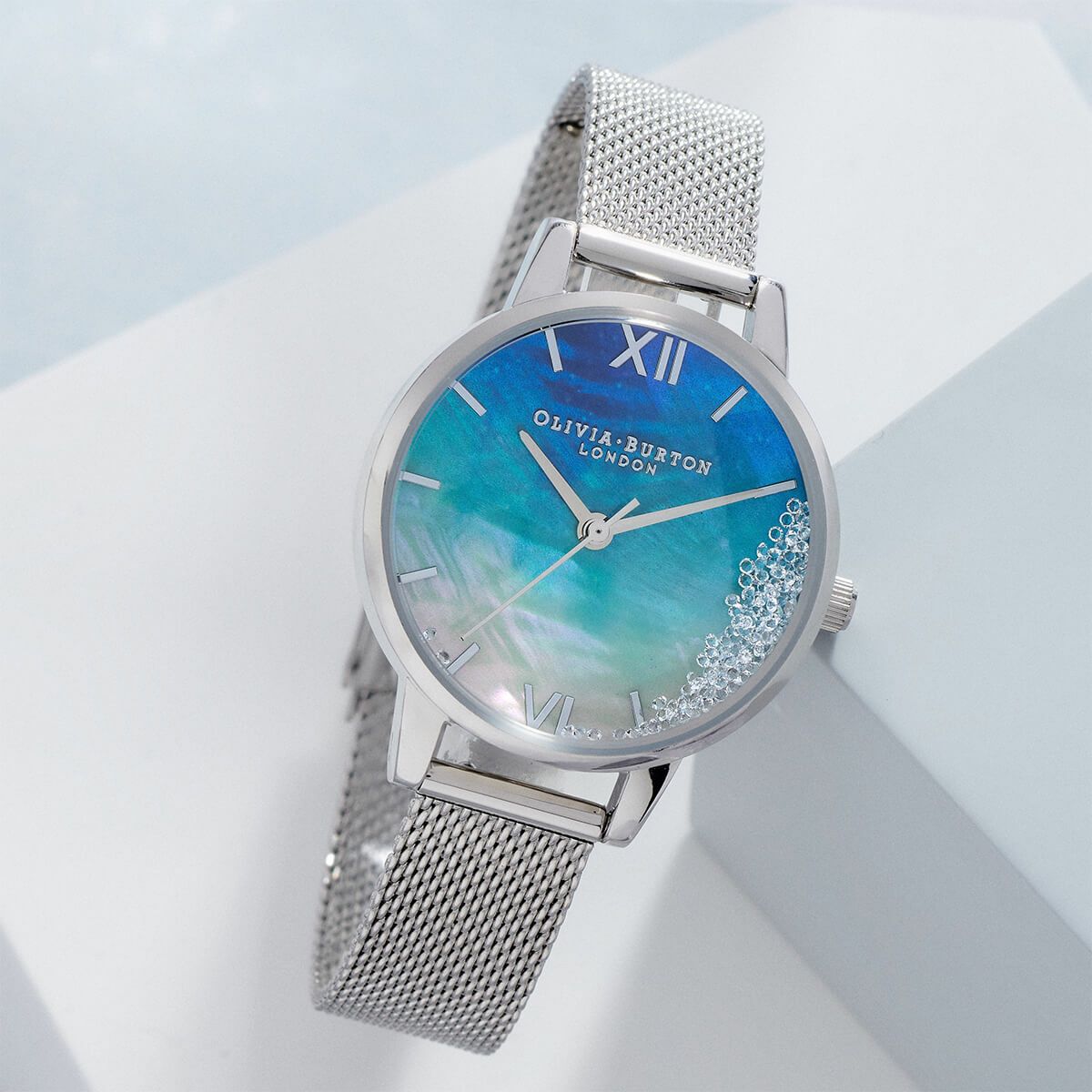 OLIVIA BURTON 「〈OLIVIA BURTON(ｵﾘﾋﾞｱﾊﾞｰﾄﾝ)〉30mmｼﾙﾊﾞｰﾒｯｼｭ ｱﾝﾀﾞｰｻﾞｼｰ」|腕時計|