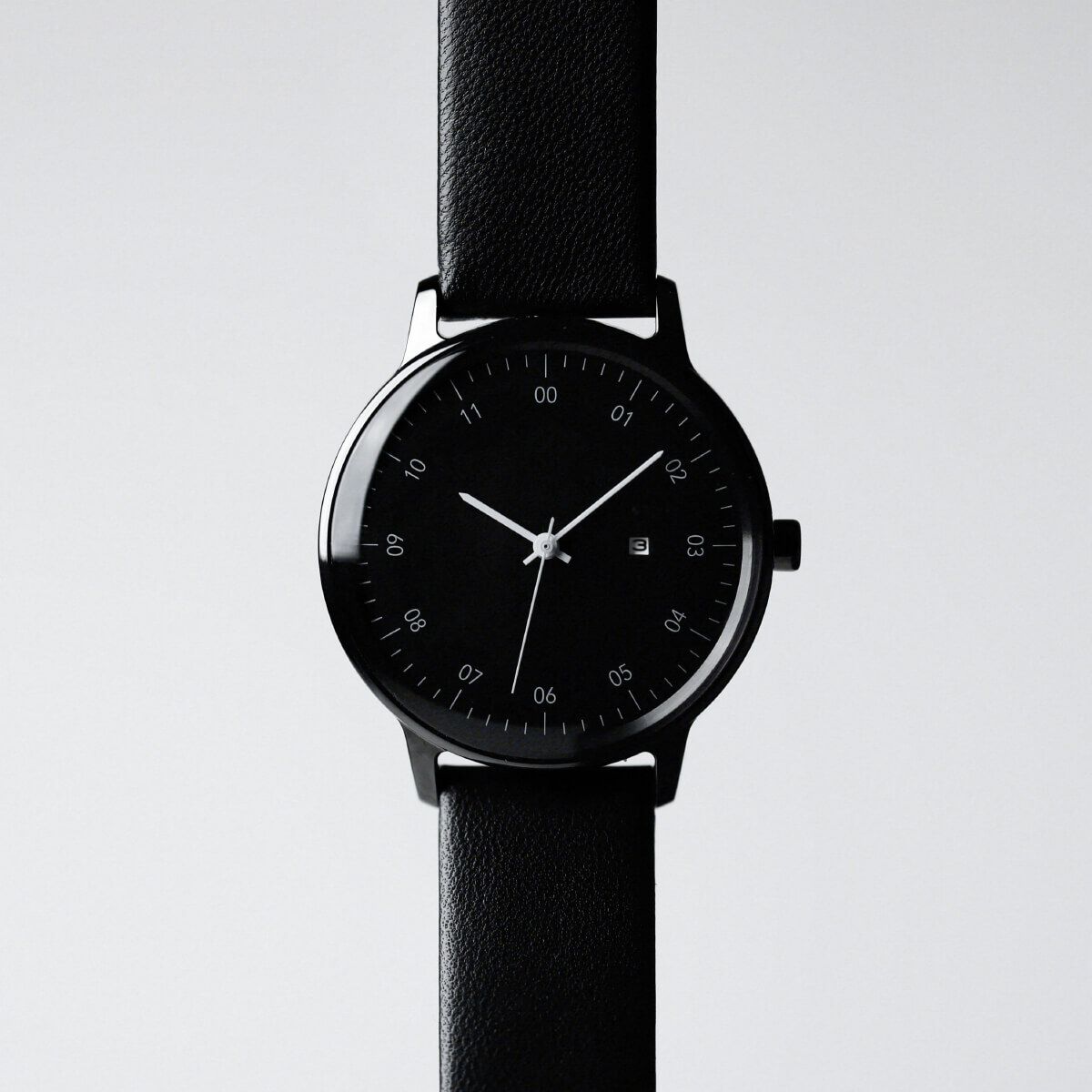 sazare「<sazare (ｻｻﾞﾚ) > 38mm ﾌﾞﾗｯｸｹｰｽ ﾌﾞﾗｯｸ ﾌﾞﾗｯｸﾚｻﾞｰﾍﾞﾙﾄ」|腕時計|