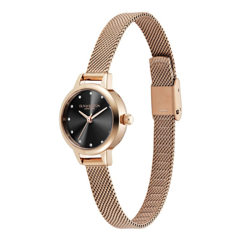 OLIVIA BURTON 「〈OLIVIA BURTON(ｵﾘﾋﾞｱﾊﾞｰﾄﾝ)〉ｸﾗｼｯｸｽ ﾐﾆﾌﾞﾗｯｸ ｻﾝﾚｲRG ﾒｯｼｭ」|腕時計|