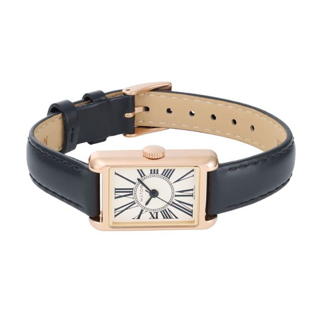 MATOW「〈MATOW (マトウ)〉 Tsuki 朧月 -おぼろづき- ｽｸｴｱ ﾛｰｽﾞｺﾞｰﾙﾄﾞ ﾚｻﾞｰ ｻｰｸﾙﾛｰﾏﾝ」|腕時計|