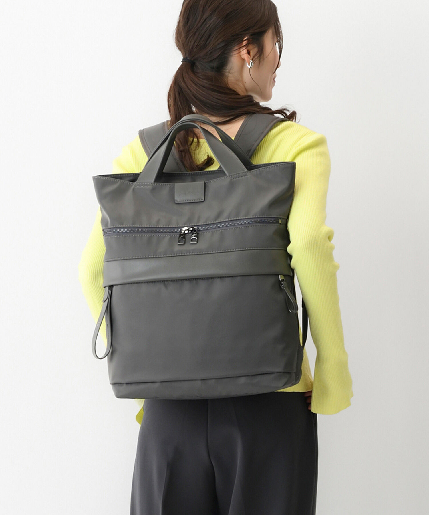 W&.Day/Night「W&.Day/Night サクテ 2WAYリュック A4サイズ 14.0インチPC収納 19022」|トートバッグ|ダークグレー