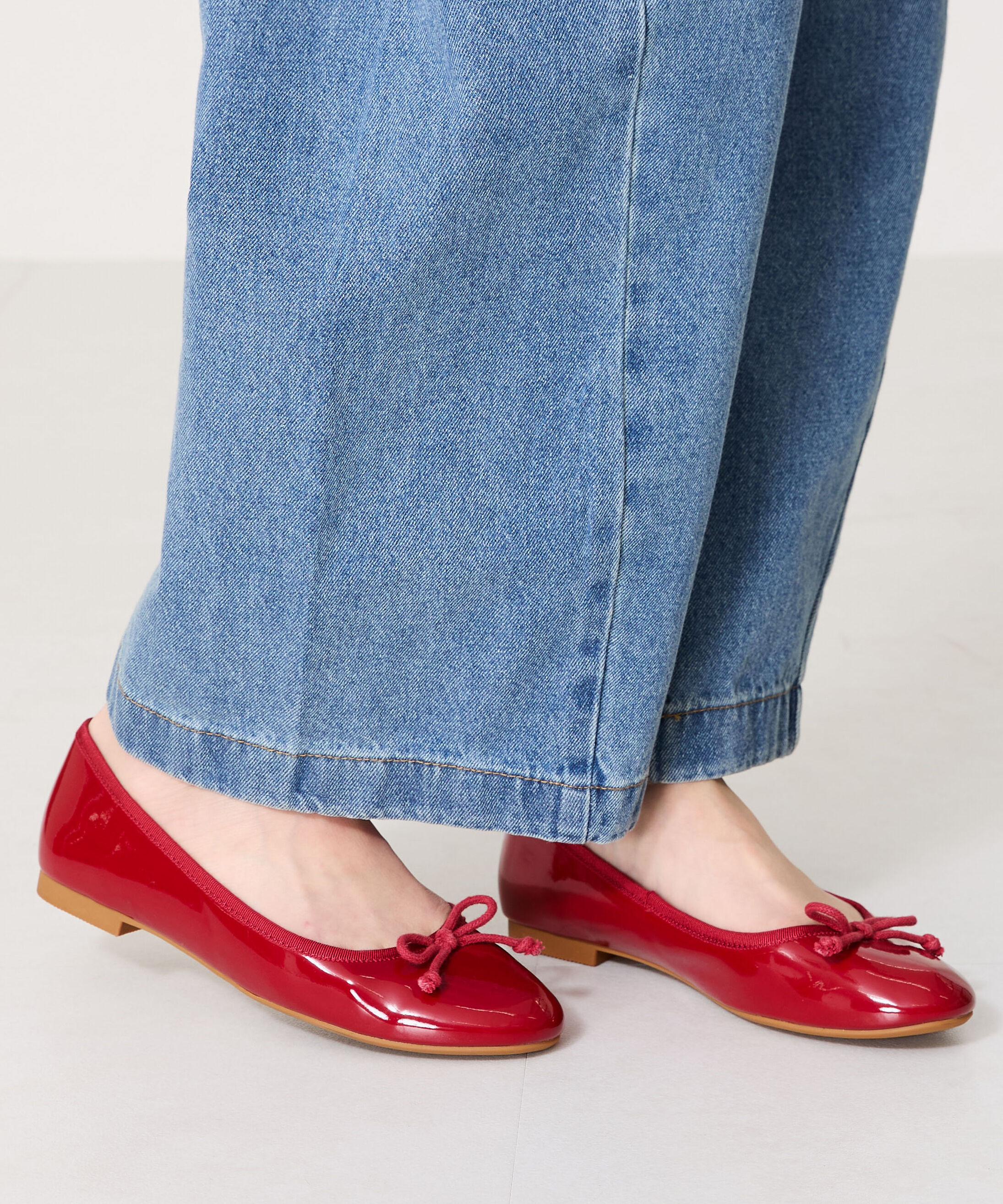 ORiental TRaffic「【 WEB限定 /累計7万足突破】 バレエシューズ /R-4006 パンプス フラット 厚手クッション エナメル」|パンプス|