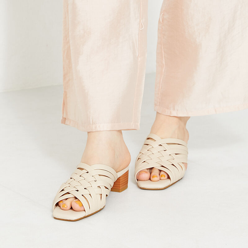 WA Oriental TRaffic「【アウトレット価格】編みこみミュールサンダル/32202」|サンダル|