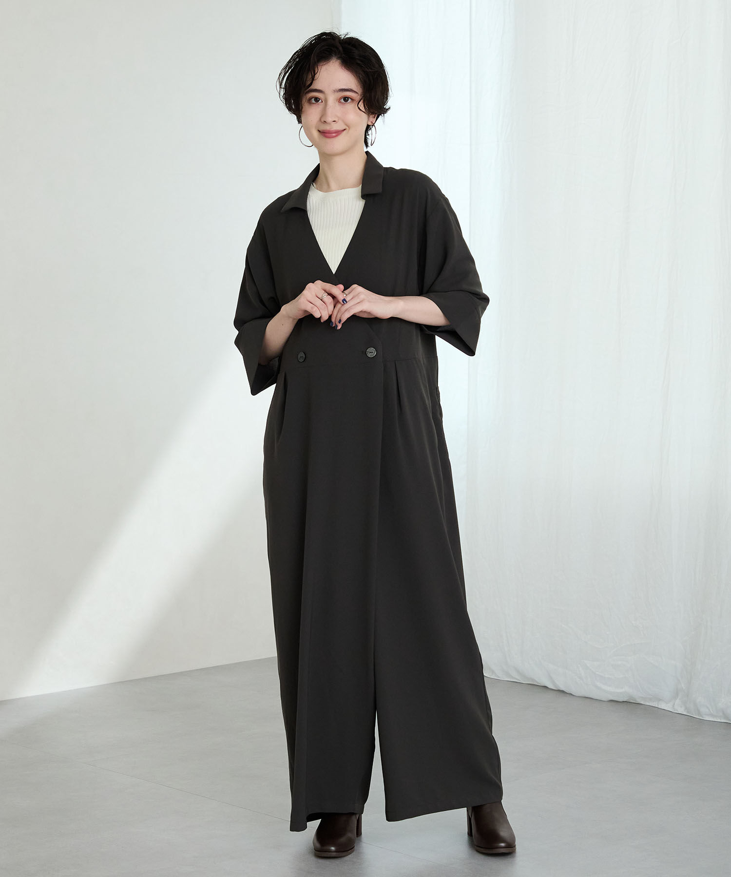 ORiental TRaffic「【 美脚 】 チャンキー ヒール ミドル ブーツ/31408 ヒール6ｃｍ 太ヒール 定番人気」|ショートブーツ|