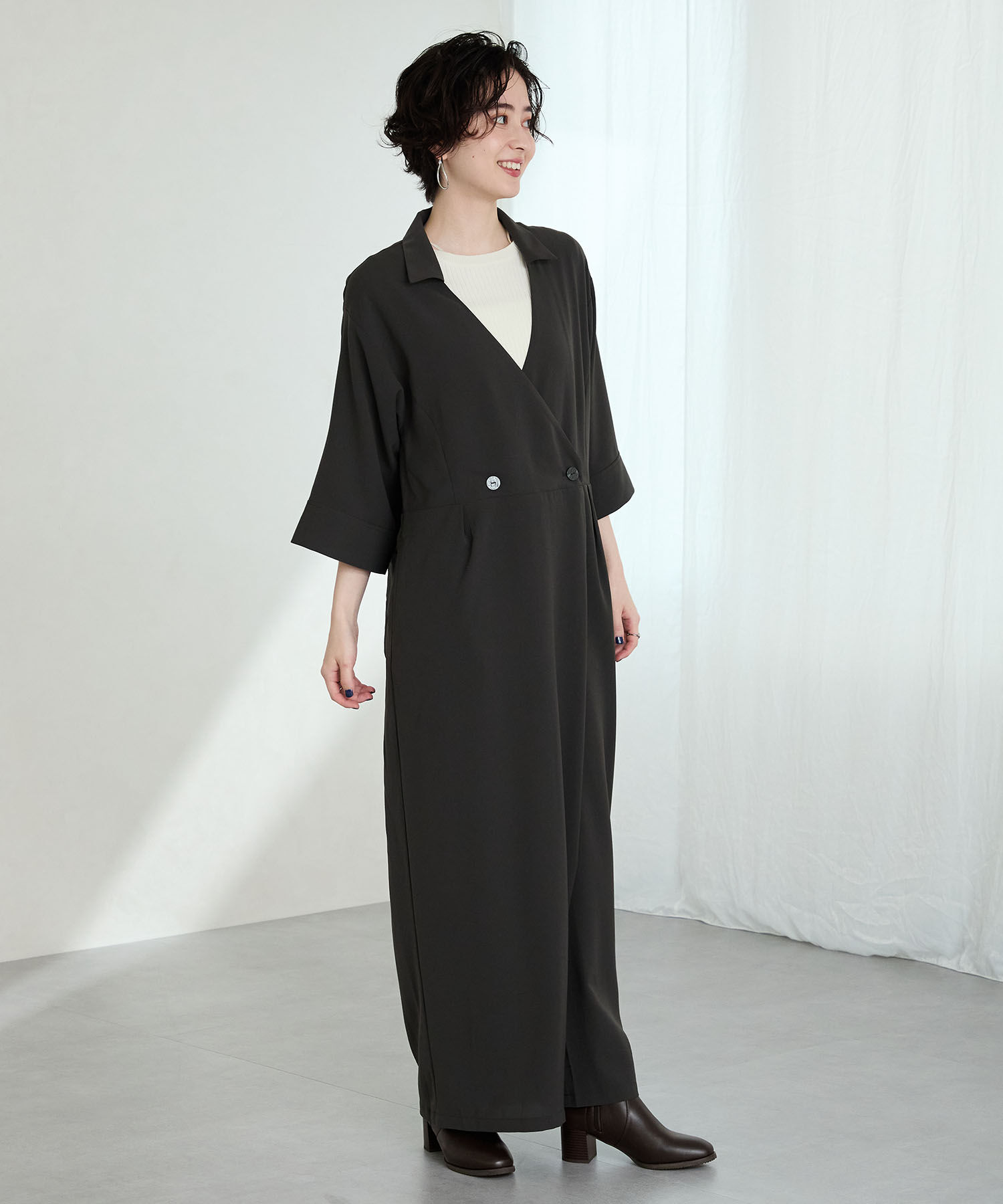 ORiental TRaffic「【 美脚 】 チャンキー ヒール ミドル ブーツ/31408 ヒール6ｃｍ 太ヒール 定番人気」|ショートブーツ|