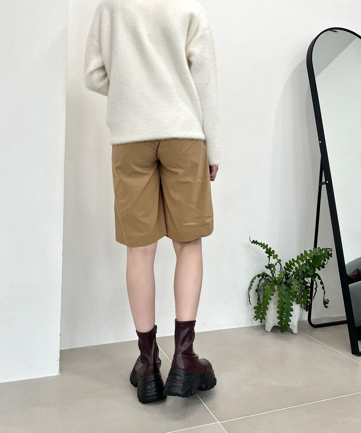 ORiental TRaffic「【 軽量 ・ 厚底 】 スニーカーソール ショートブーツ /41412 ストレッチ 美脚」|スニーカー|