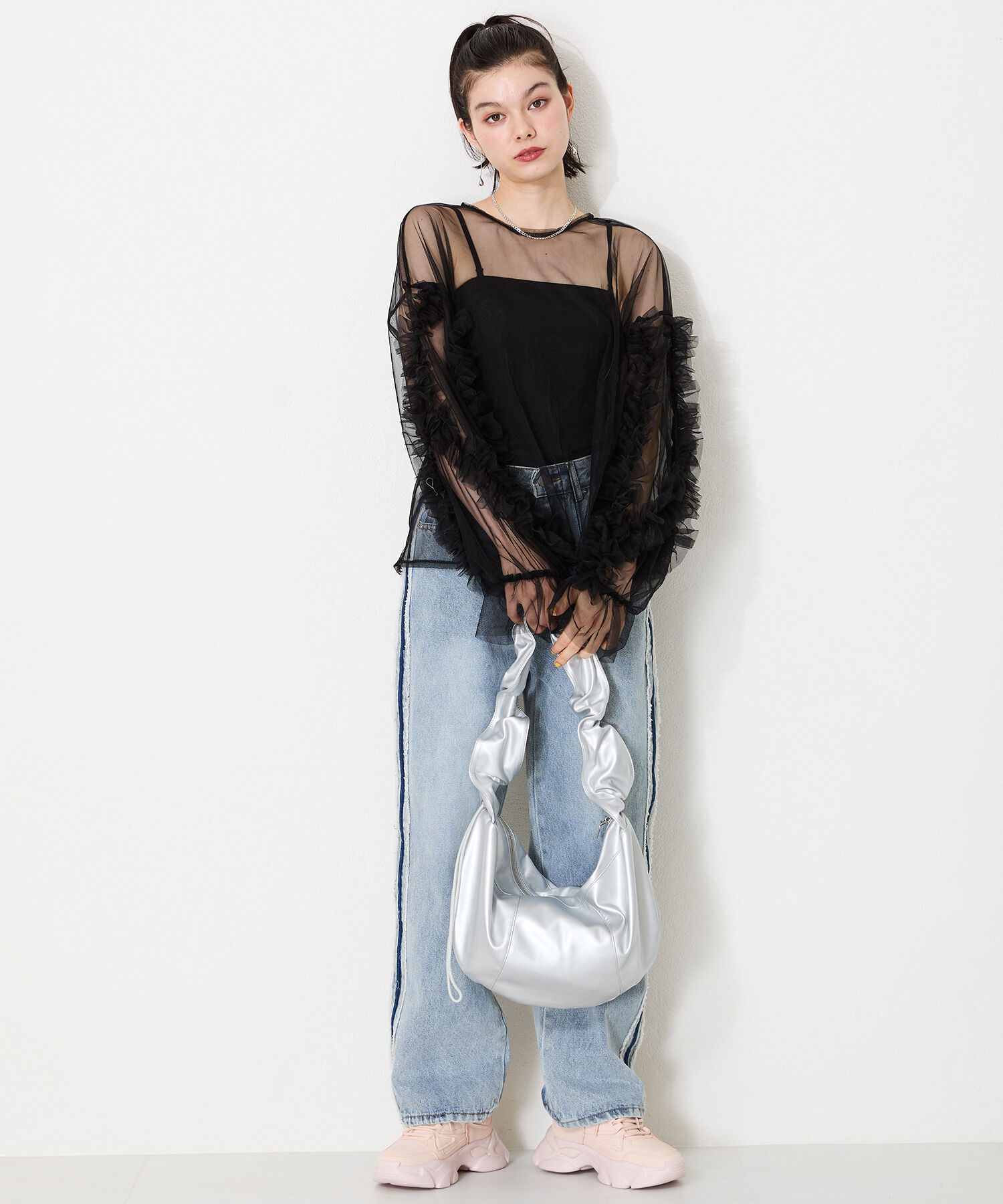 ORiental TRaffic「【BAG】ギャザーショルダーボディバッグ/BA-234 トレンド 人気 売れてる」|ショルダー・メッセンジャー|