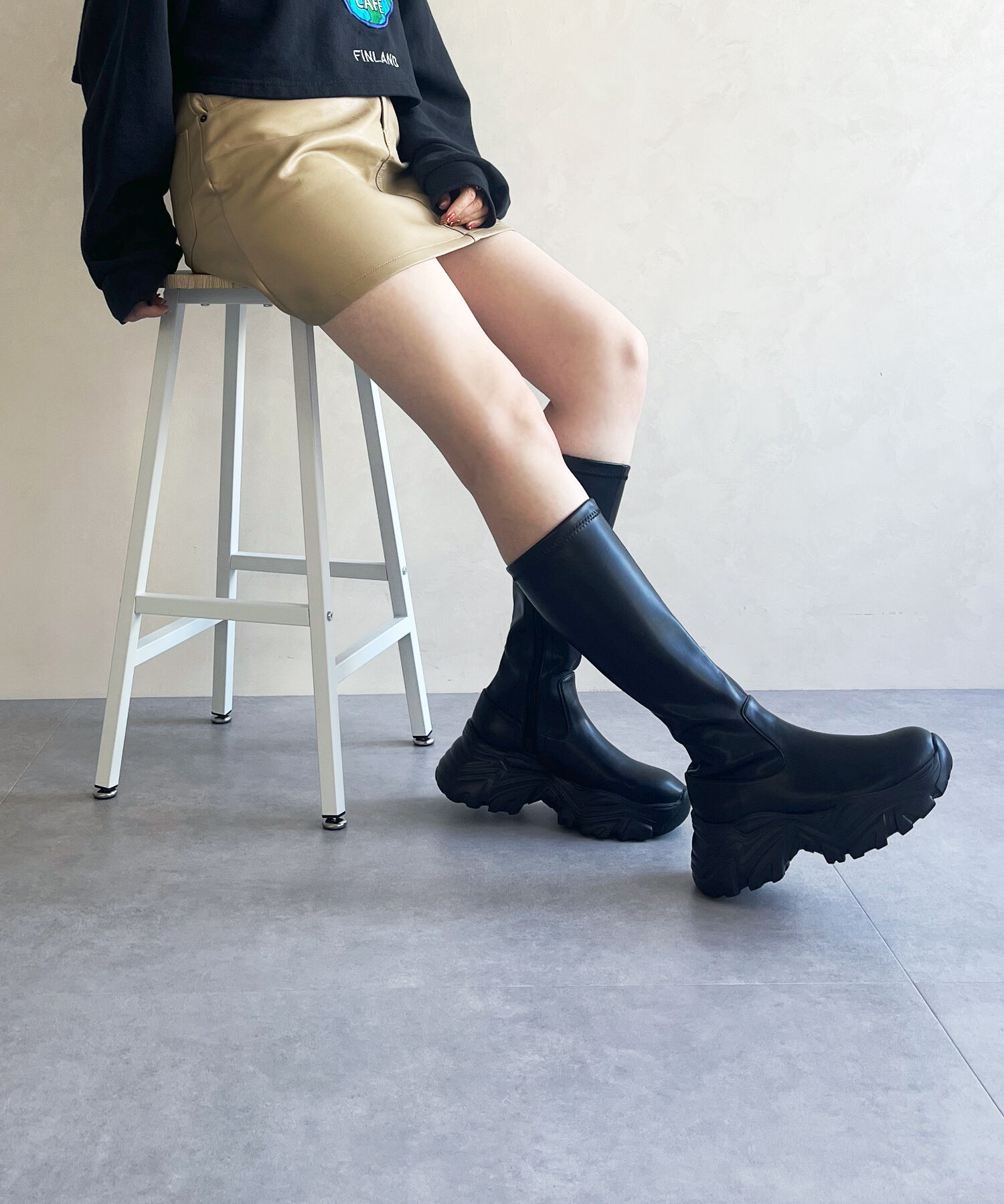 ORiental TRaffic「2024秋冬新作スニーカーソールロングブーツ/41503」|ロングブーツ|