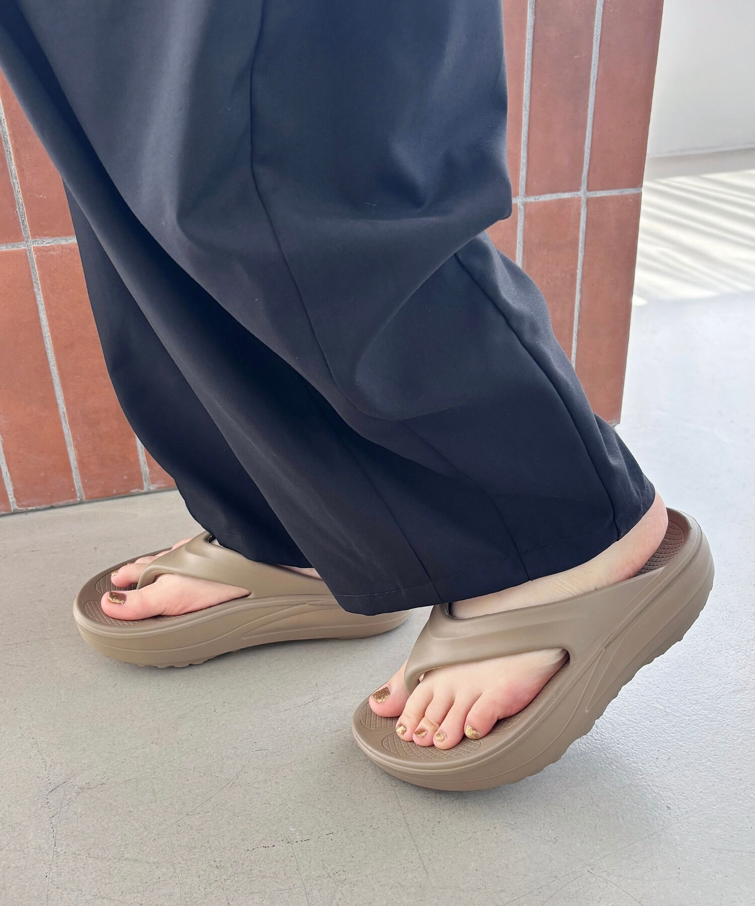 ORiental TRaffic「【リカバリーサンダル】●大人気アイテム●厚底EVAトングサンダル/OT3226 厚底 トング サンダル 」|サンダル|