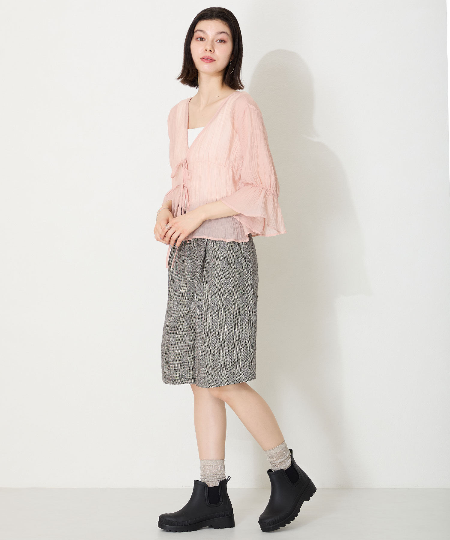 ORiental TRaffic「【防水】アンクル丈 サイドゴア 厚底 レインブーツ /R-0023　レインシューズ ショートブーツ」|ショートブーツ|