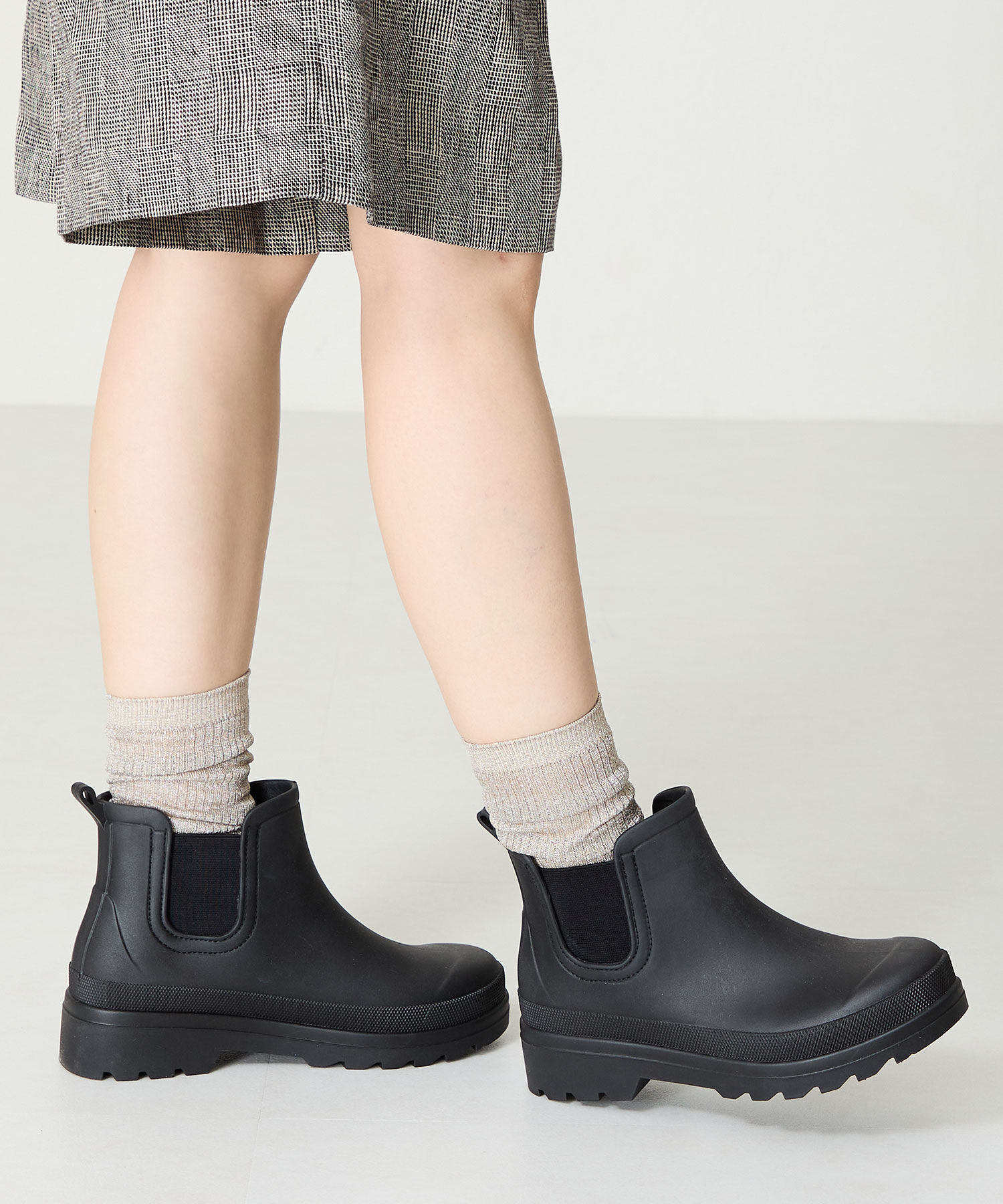 ORiental TRaffic「【防水】アンクル丈 サイドゴア 厚底 レインブーツ /R-0023　レインシューズ ショートブーツ」|ショートブーツ|