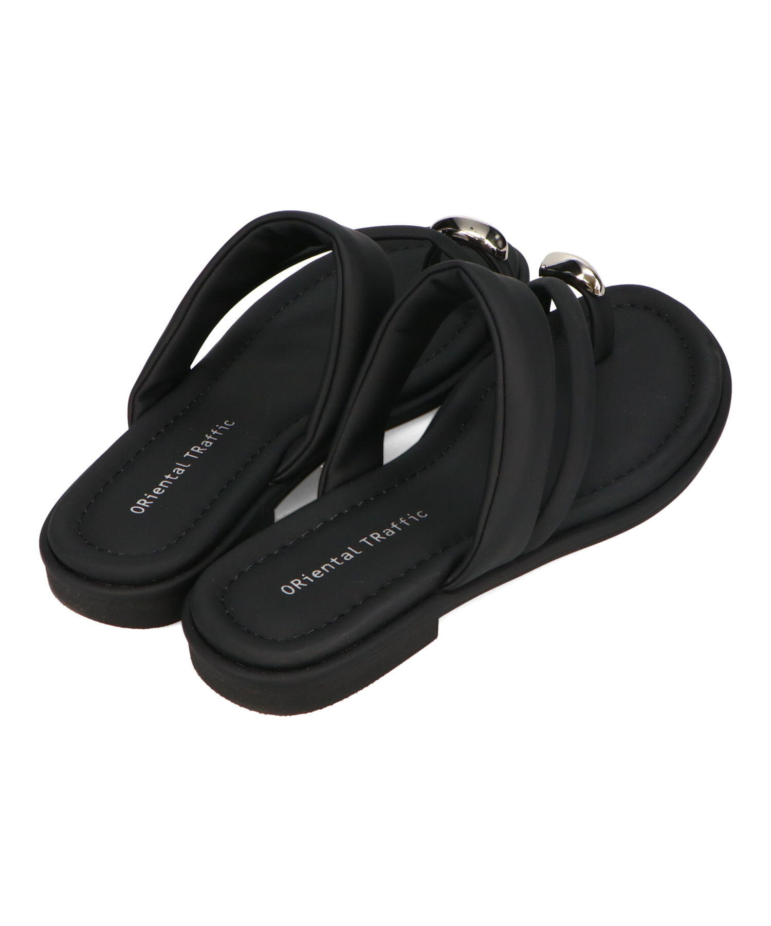ORiental TRaffic「メタルパーツ&times;パデットベルトトングサンダル/51238 トレンド 人気 再入荷」|サンダル|