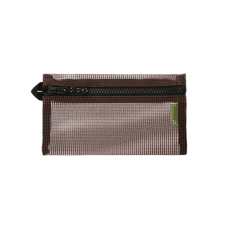 DELFONICS「コンター フラットペンケースメッシュ」|ステーショナリー|ブラウン