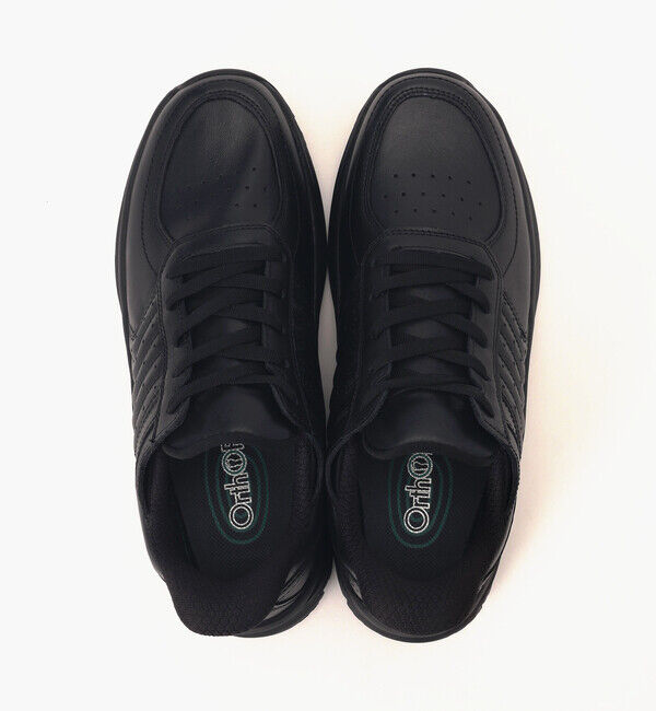 Orthofeet「【オーソフィート】ナビゲート ミディアム/ブラック ナチュラルレザー/シューズ メンズ」|スニーカー|