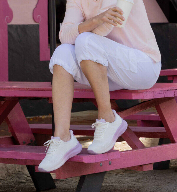 Orthofeet「【オーソフィート】ニラ ミディアム/ホワイト ラベンダー テキスタイル/シューズ レディース」|スニーカー|