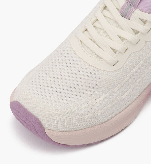 Orthofeet「【オーソフィート】ニラ ワイド/ホワイト ラベンダー テキスタイル/シューズ レディース」|スニーカー|