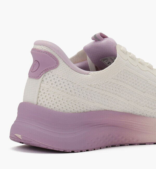 Orthofeet「【オーソフィート】ニラ ワイド/ホワイト ラベンダー テキスタイル/シューズ レディース」|スニーカー|