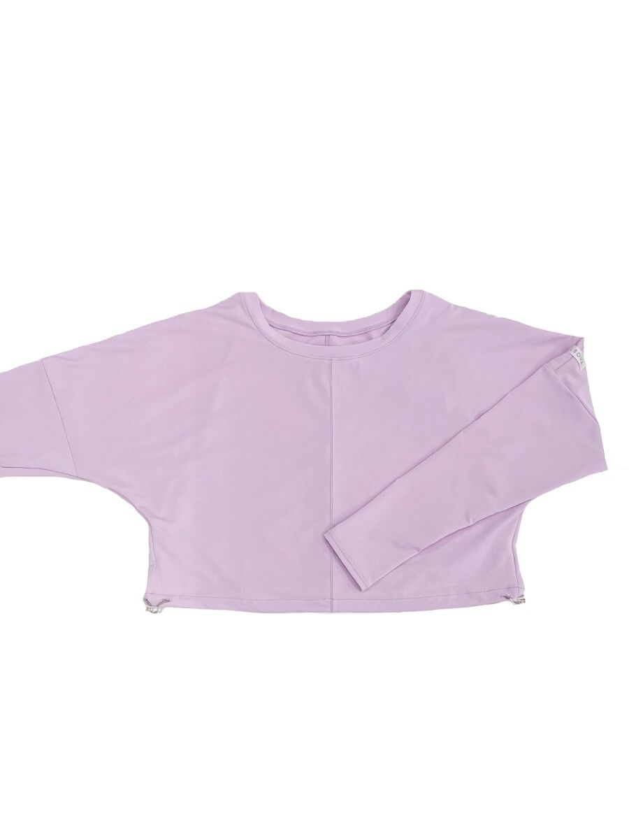 ALBOVE「【ECO BLUE】エコ素材ストレッチクロップド丈トップス」|スポーツ|