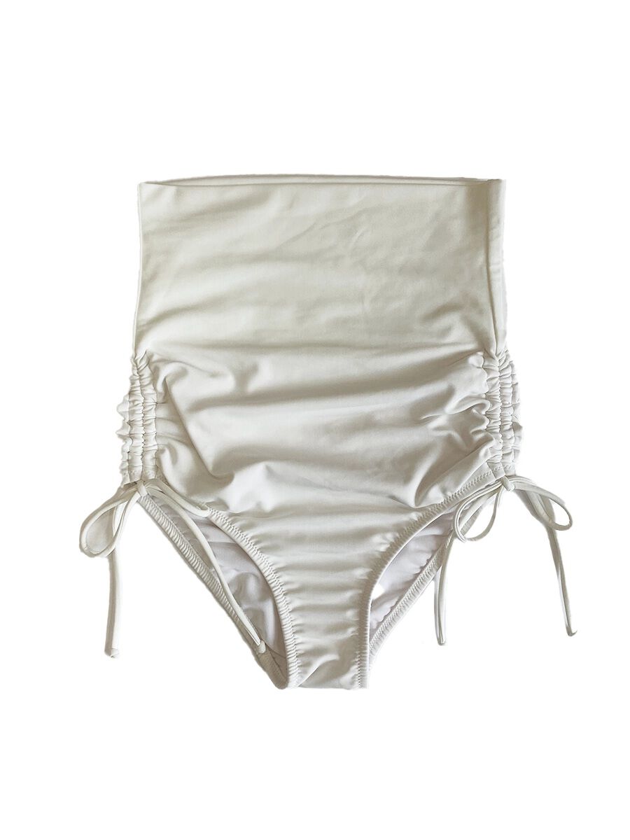 PEAK&PINE「【新作】無地リブ素材オフショルダーワンピ見えビキニ」|ビキニ|