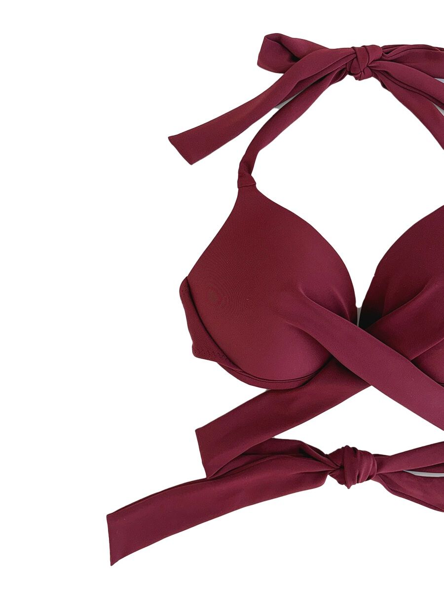 PEAK&PINE「【新作水着】無地クロッシーワイヤースタイルアップビキニ【Gカップ】」|ビキニ|