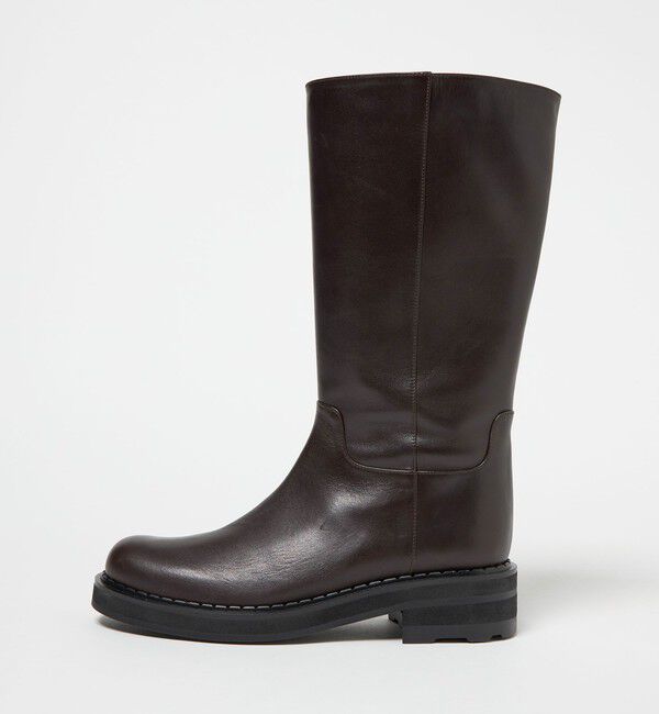 ODETTE E ODILE「ダブルウェルトプレーン ハーフ ショートブーツ40」|ショートブーツ|DK.BROWN