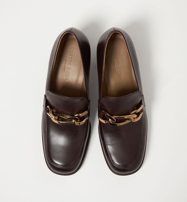 ODETTE E ODILE「チェーンヒールアップローファーパンプス55&uarr;」|パンプス|