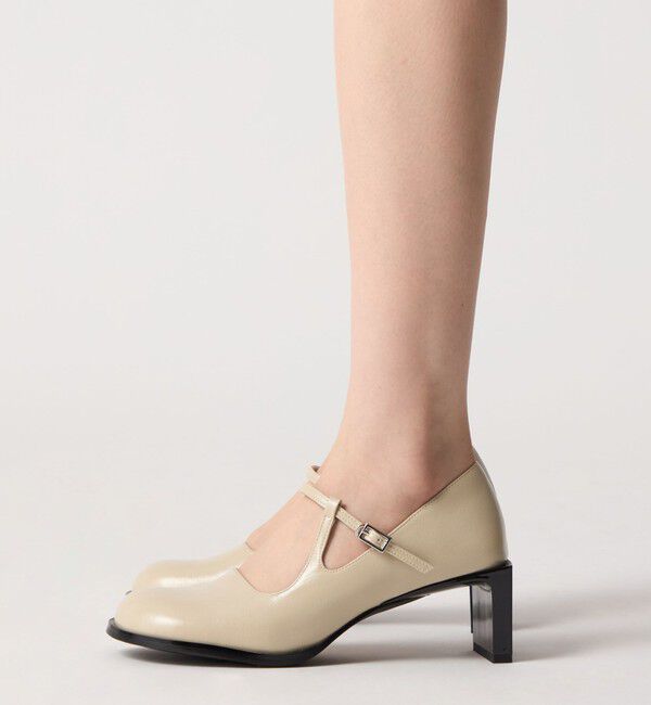 ODETTE E ODILE「＜SY＞ オブリークWストラップ パンプス55&uarr;」|パンプス|