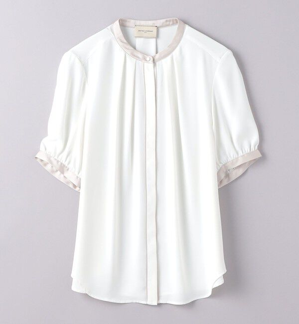 UNITED ARROWS「バイカラーパイピング ショートスリーブ ブラウス」|シャツ・ブラウス|