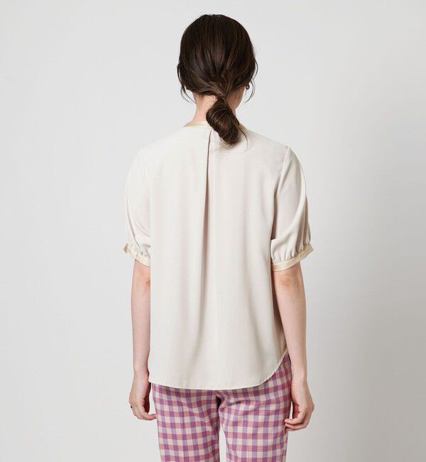 UNITED ARROWS「バイカラーパイピング ショートスリーブ ブラウス」|シャツ・ブラウス|