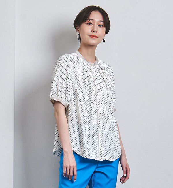 UNITED ARROWS「バイカラーパイピング ショートスリーブ ブラウス」|シャツ・ブラウス|