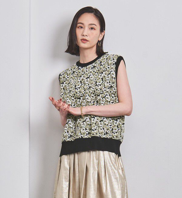 UNITED ARROWS「【別注】＜WRAPINKNOT＞ラメ ニットベスト -united LOVE project 2023」|ベスト・ジレ|