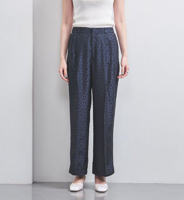 UNITED ARROWS「ドット サテン 2タック ワイドパンツ」|その他|