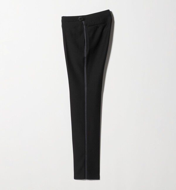 UNITED ARROWS「ブラック アジャスター ノープリーツ タキシードパンツ」|スーツ|BLACK