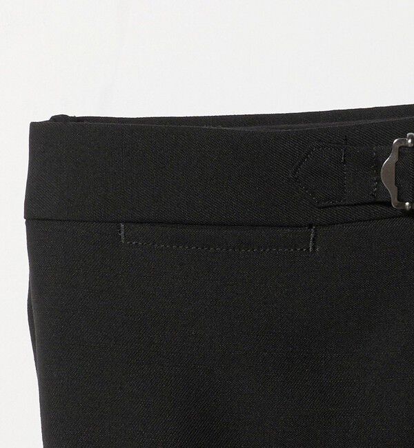 UNITED ARROWS「ブラック アジャスター ノープリーツ タキシードパンツ」|スーツ|