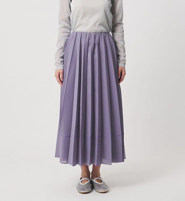 UNITED ARROWS「オーガンジー プリーツスカート」|スカート|