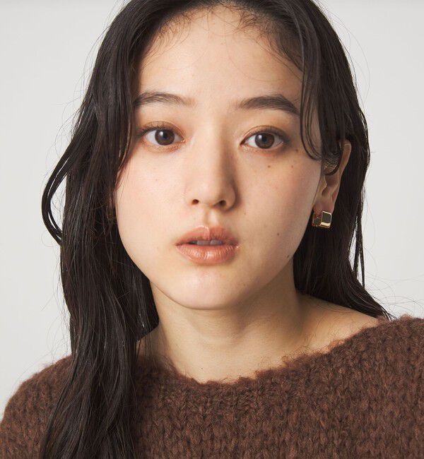 UNITED ARROWS green label relaxing「【WEB限定】スクエアクリップ フープピアス」|ピアス|