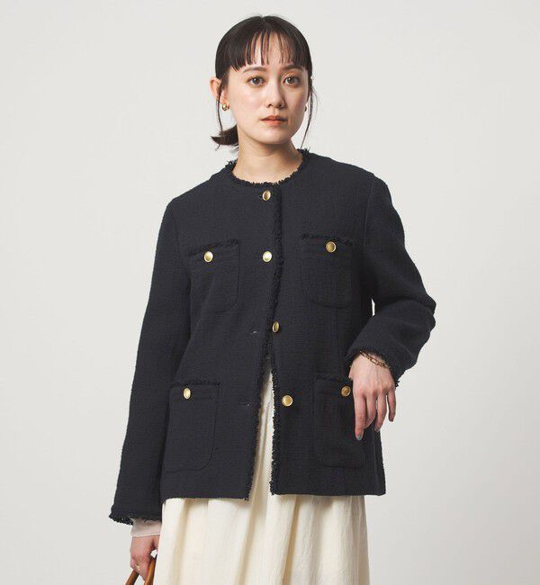 UNITED ARROWS green label relaxing「［size SHORTあり］Bisentino ノーカラー ジャケット」|ノーカラージャケット|