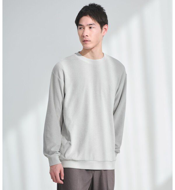UNITED ARROWS green label relaxing「メランジ パイル クルーネック カットソー」|Tシャツ・カットソー|LT.GRAY