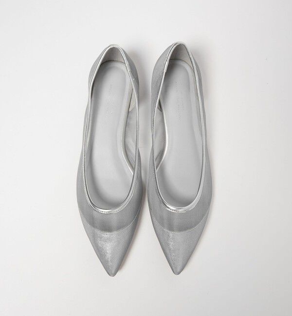 UNITED ARROWS green label relaxing「ポインテッド チュール フラットシューズ」|パンプス|SILVER