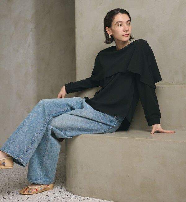 BEAUTY&YOUTH UNITED ARROWS「【WEB限定 Wardrobe DAILY MINIMAL】ケープフリル レイヤーカットソー」|Tシャツ・カットソー|