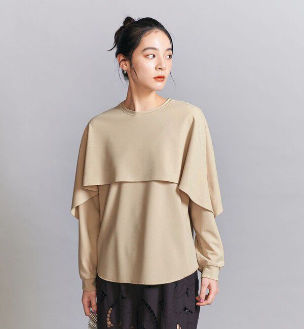 BEAUTY&YOUTH UNITED ARROWS「【WEB限定 Wardrobe DAILY MINIMAL】ケープフリル レイヤーカットソー」|Tシャツ・カットソー|