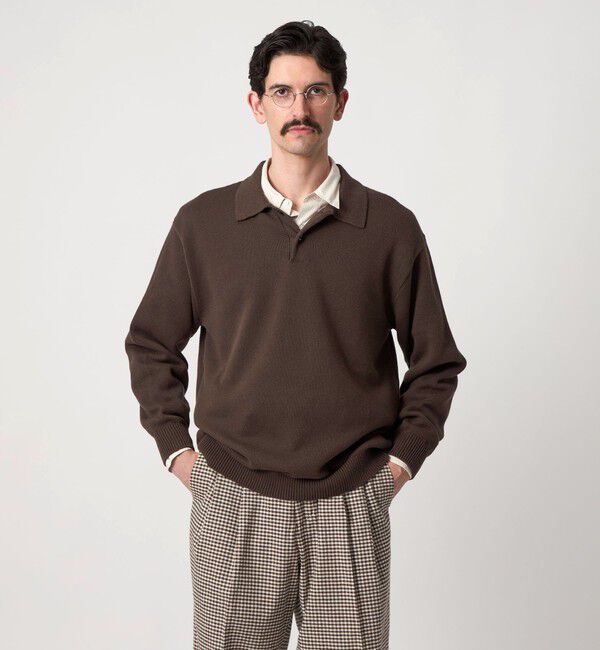 STEVEN ALAN「＜Steven Alan＞ CTN/CA 2B ニット ポロシャツ」|ニット・セーター|