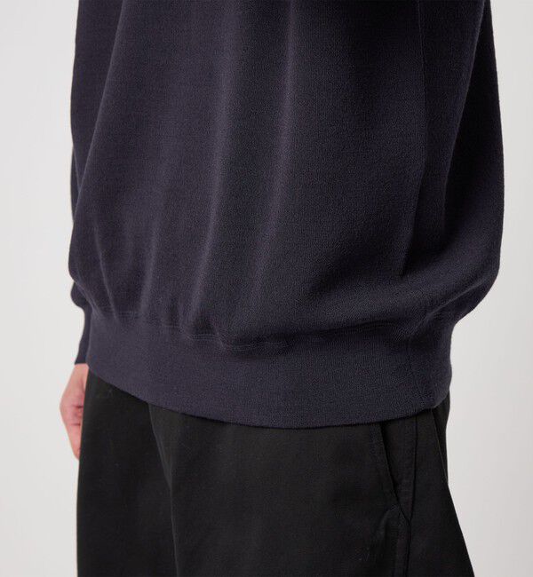 STEVEN ALAN「＜Steven Alan＞ W/NY スムース ラグランスリーブ クルーネック ニット」|ニット・セーター|