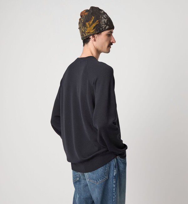 STEVEN ALAN「＜Steven Alan＞ W/NY スムース ラグランスリーブ クルーネック ニット」|ニット・セーター|